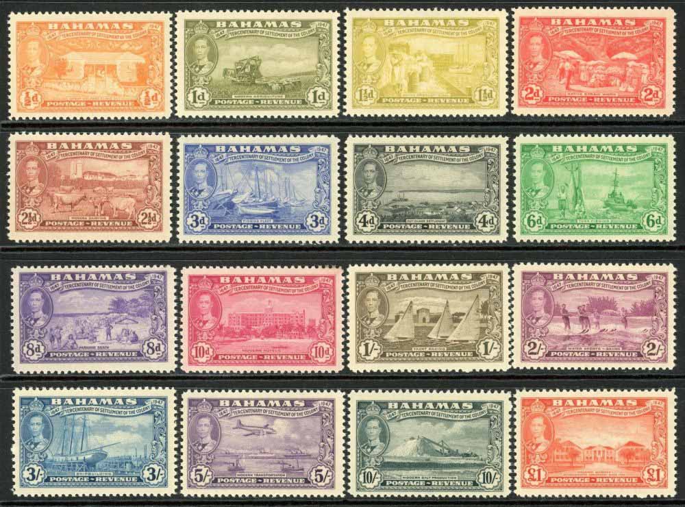 Bahamas 1948 SG.178-193 U/M (1)