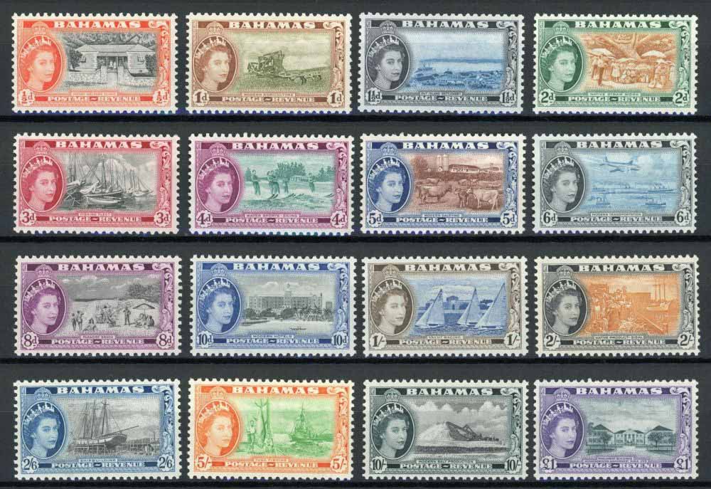 Bahamas 1954-63 SG.201-216 U/M