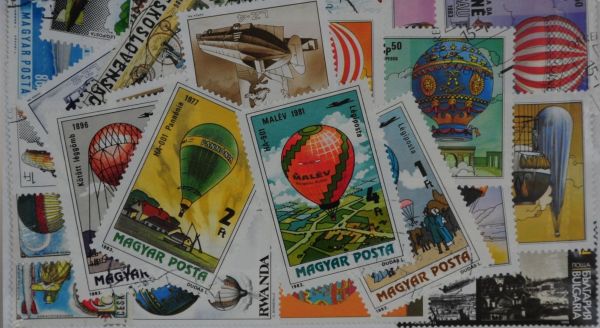 Balloons/Zeppelin 25 Stamps (M188)