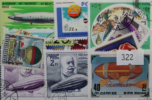 Balloons & Zeppelins 20 Stamps (322)