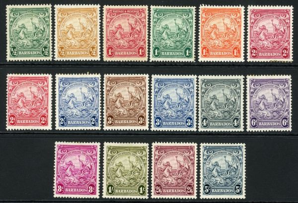 Barbados 1938-47 SG.248-256a M/M