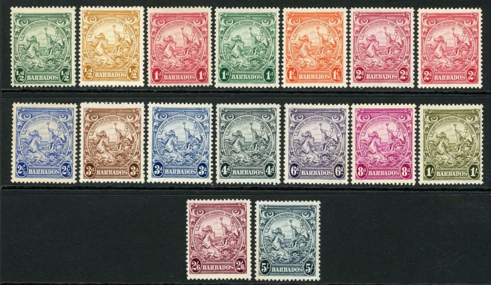 Barbados 1938-47 SG.248-256a M/M (1)