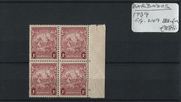 Barbados 1939 SG.249 Block U/M