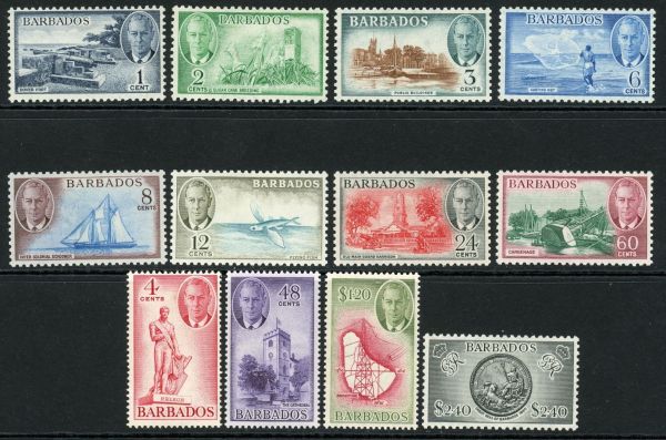 Barbados 1950 SG.271-282 M/M