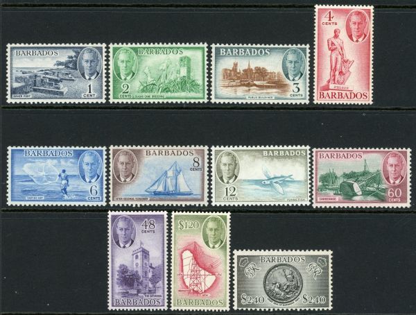 Barbados 1950 SG.271-282 M/M