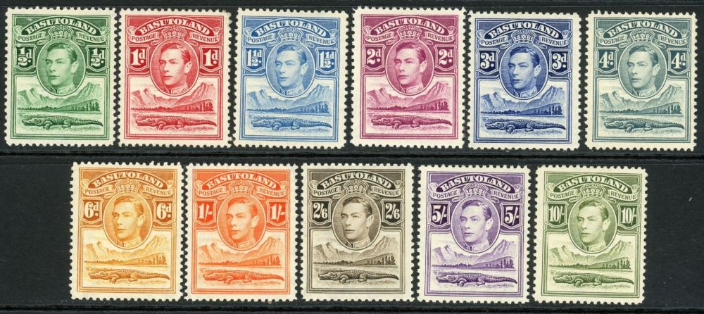 Basutoland 1938 SG.18-28 U/M