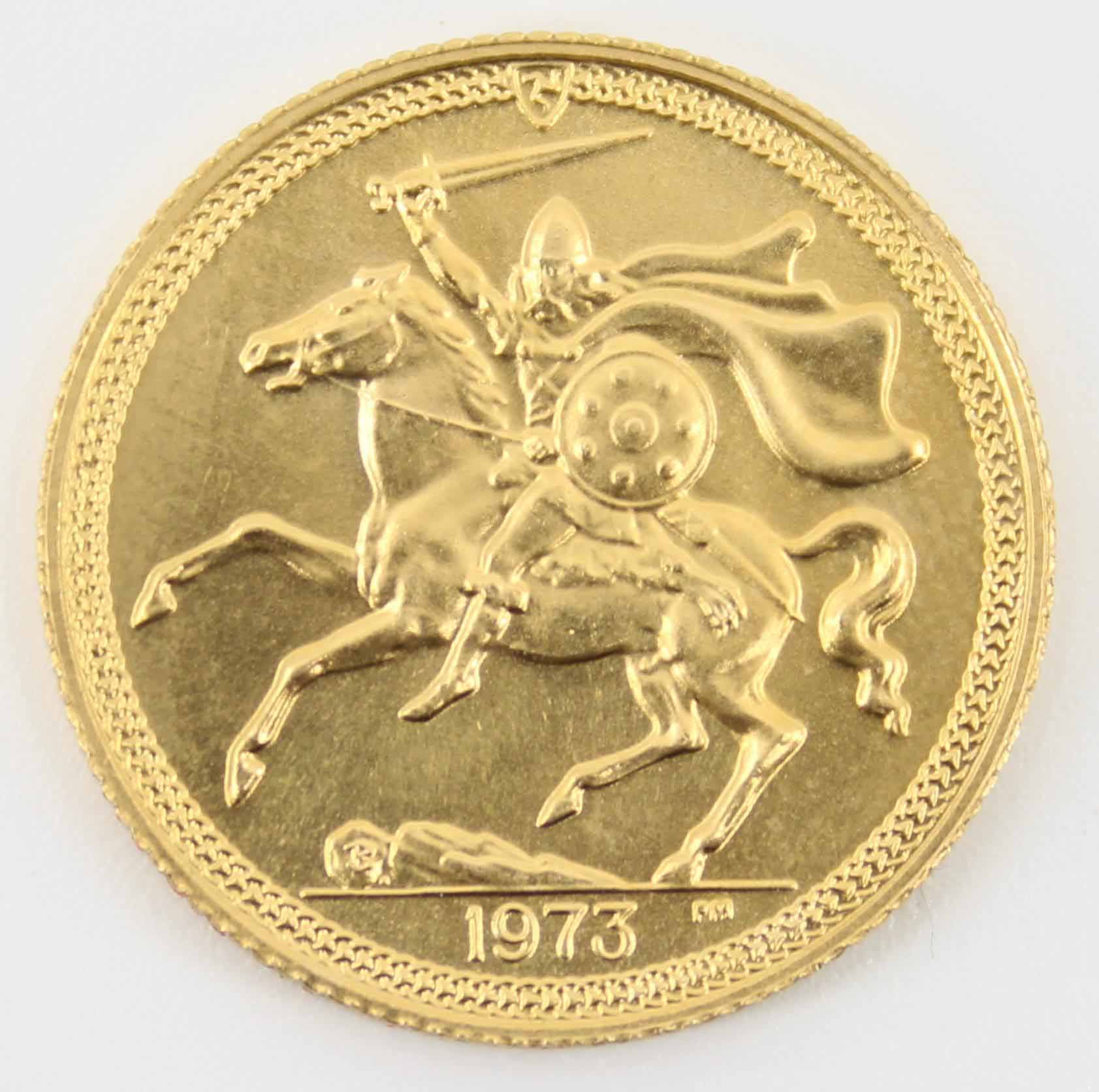 1973 Queen Elizabeth II Sovereign Isle of Man (No.2)