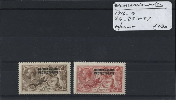 Bechuanaland 1916-9 SG.85 & 87 M/M