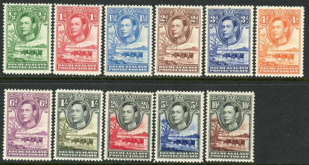 Bechuanaland 1938-52 SG.118-128 U/M