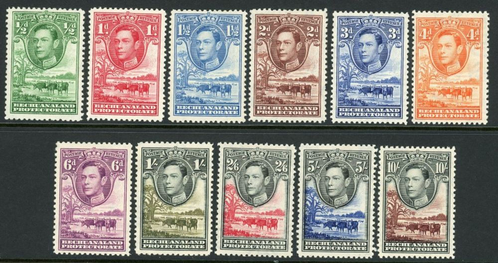 Bechuanaland 1938 SG.118-128 M/M