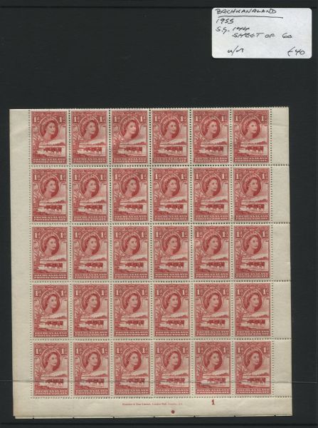 Bechuanaland 1955 SG.144 Sheet of 60 U/M