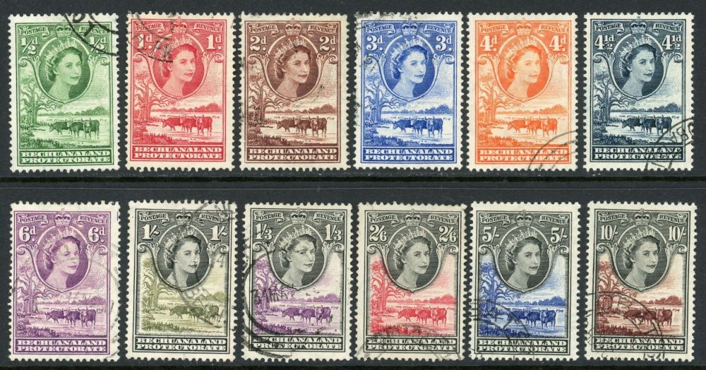 Bechuanaland Protectorate 1955-58 SG.143-153 F/U