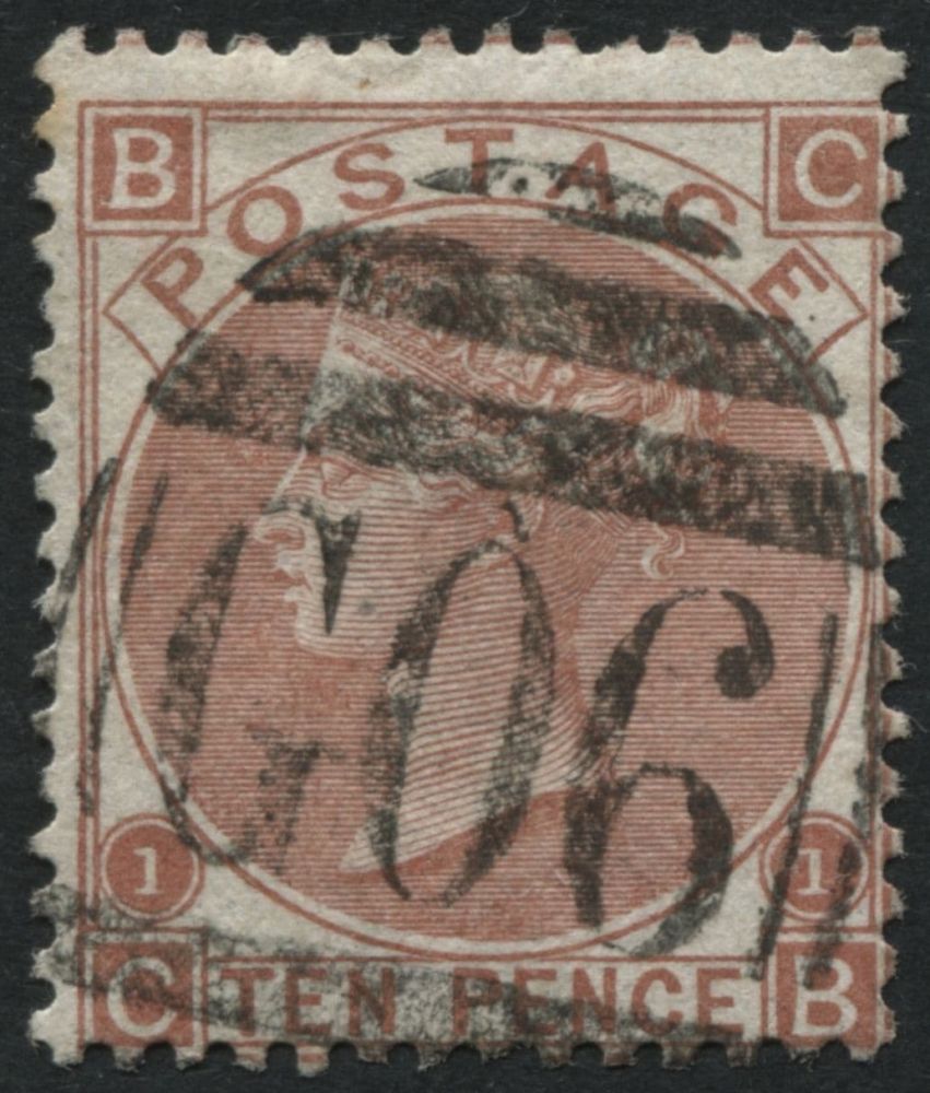 BEIRUT Z24 1867 10d Red-Brown CB, with fine G06