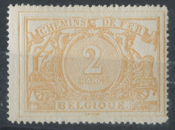 Belgium 1882-94 SG.P88 2 Francs Buff U/M