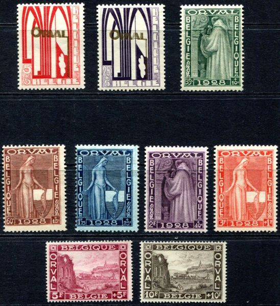 Belgium 1928 SG.461-469 U/M & M/M