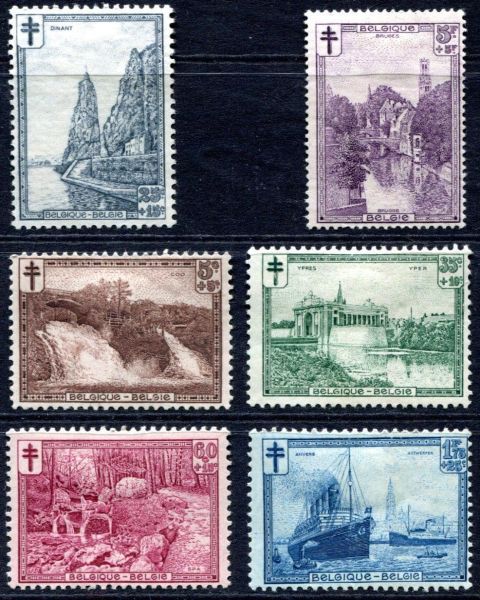 Belgium 1929 SG.552-557 M/M