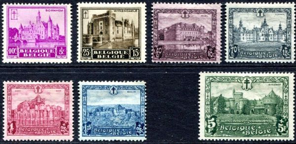 Belgium 1930 SG.572-578 M/M