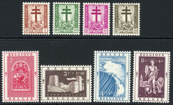 Belgium 1952 SG.1416-1423 U/M