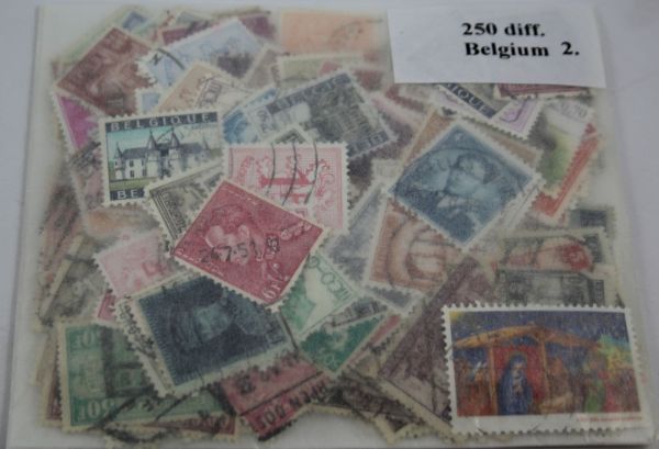 Belgium II 250 Stamps (ww)