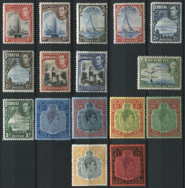 Bermuda 1938-1953 SG.110-121d M/M