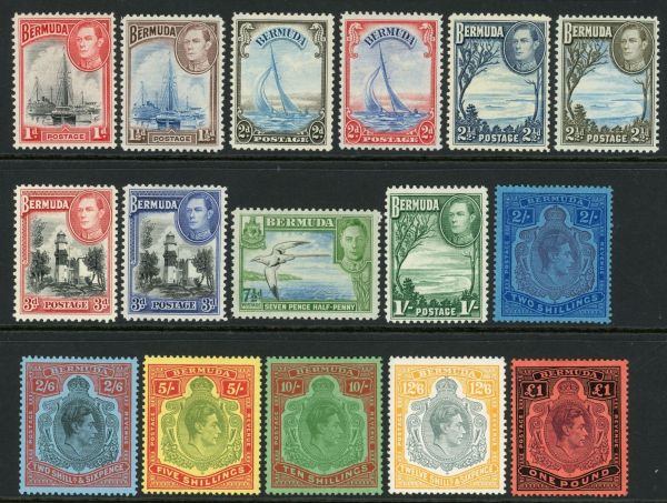 Bermuda 1938-52 SG.110-121d M/M