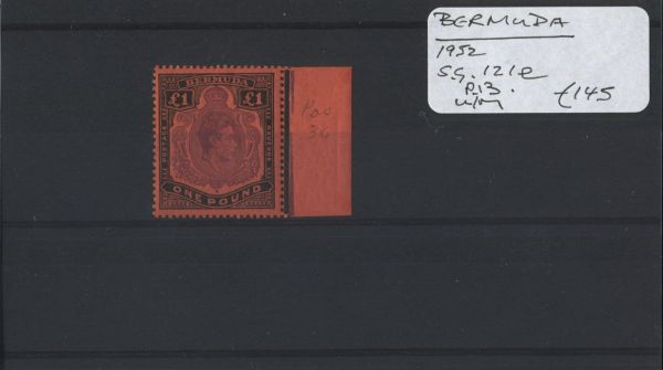 Bermuda 1952 SG.121e P.13 U/M