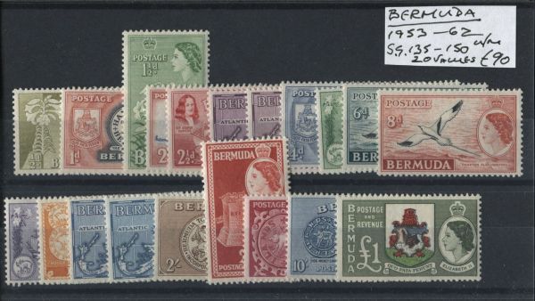 Bermuda 1953-62 SG.135-150 U/M