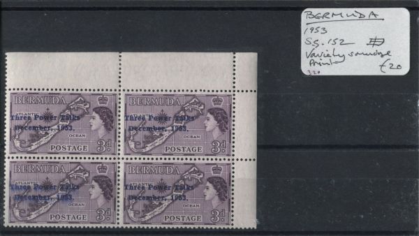 Bermuda 1953 SG.152 Block Var