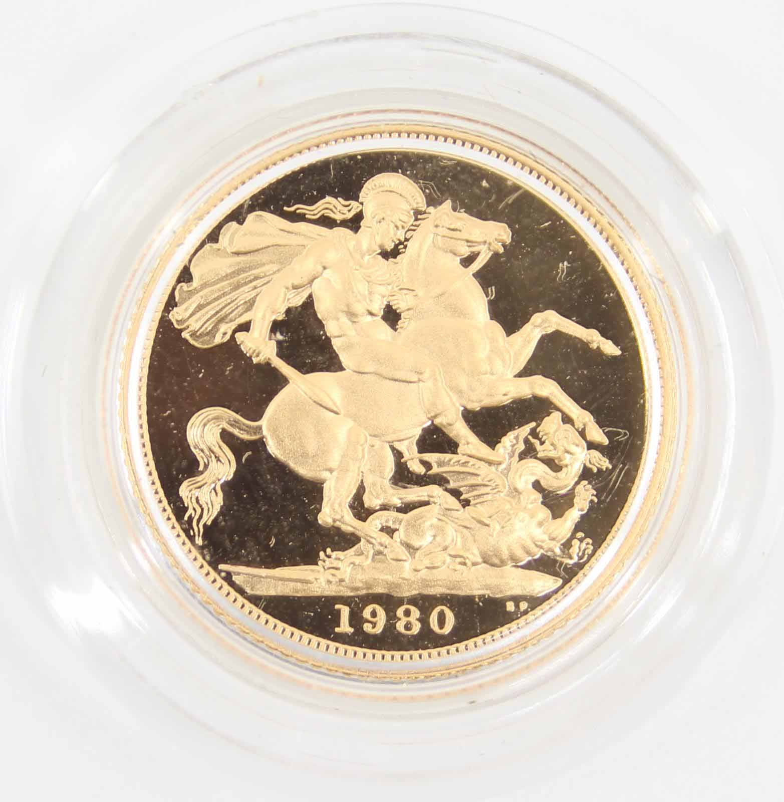 1980 UK Gold Proof Sovereign Set