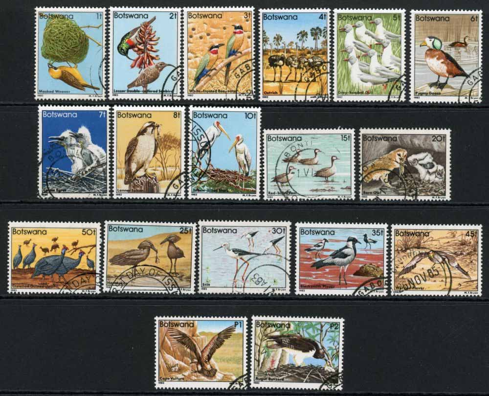 Botswana 1982 SG.515-532 F/U (1)