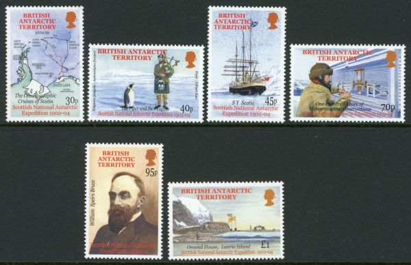 British Antarctic Territory 2002 SG.351-356 U/M