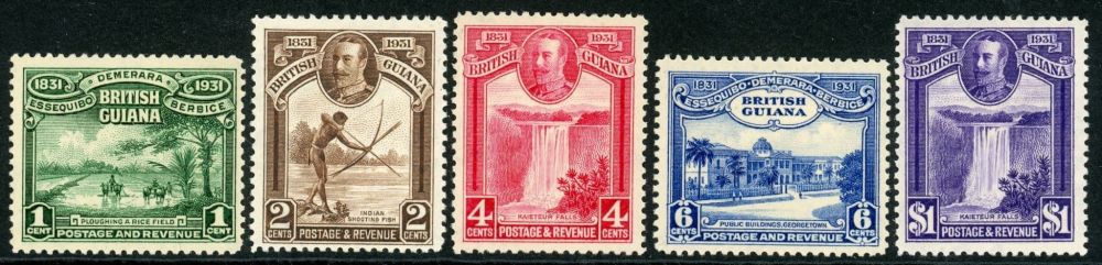 British Guiana 1931 SG.283-287 M/M