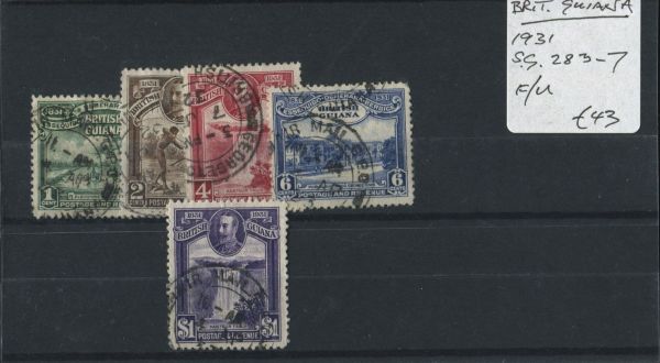 British Guiana 1931 SG.283-7 F/U