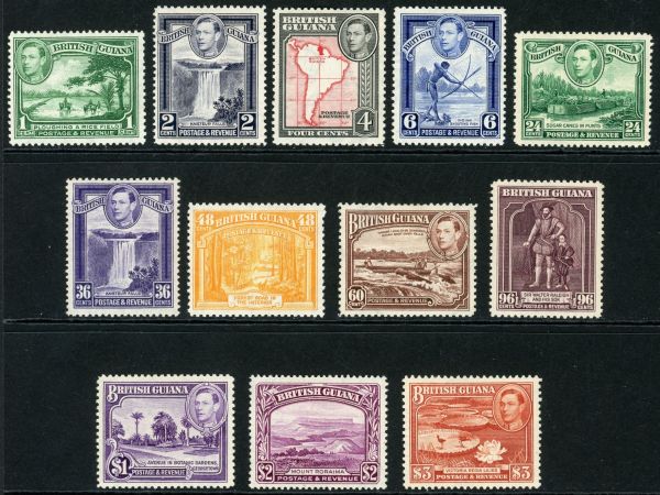 British Guiana 1938-52 SG.309-319 M/M