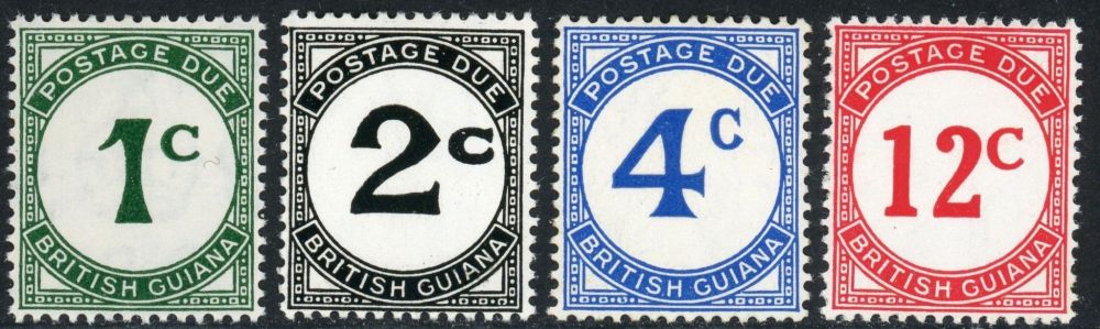 British Guiana 1940-55 SG.D1a-D4a U/M