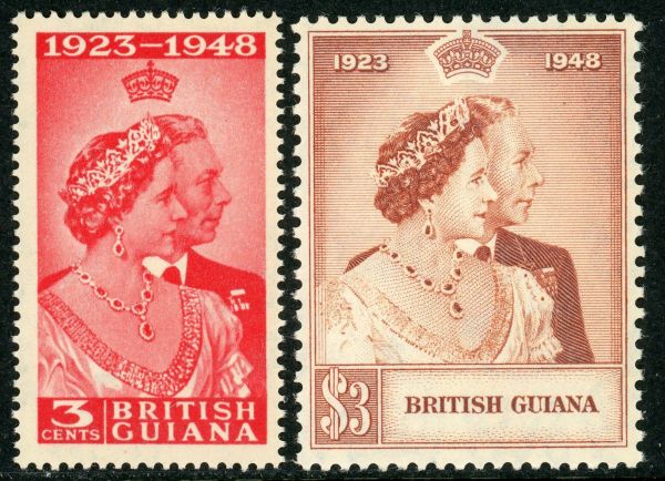 British Guiana 1948 SG.322-323 U/M