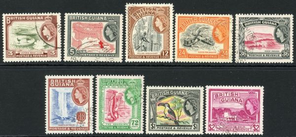 British Guiana 1963-65 SG.354-365 F/U