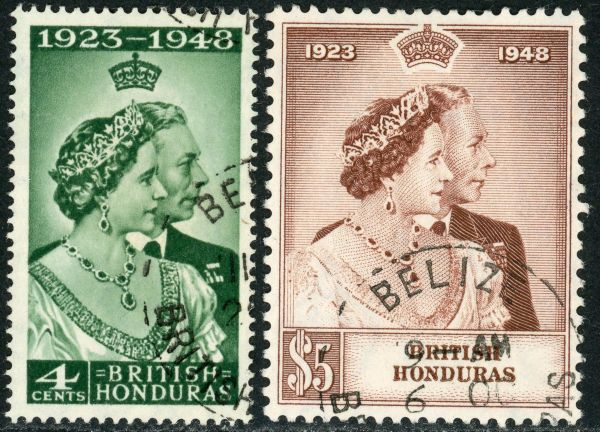 British Honduras 1948 SG.164-165 F/U