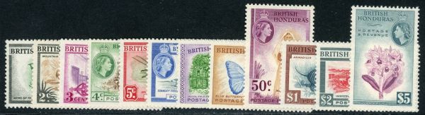 British Honduras 1953-62 SG.179-190 U/M (1)