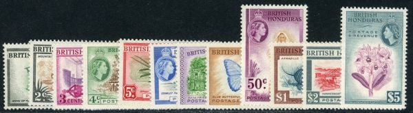 British Honduras 1953-62 SG.179-190 U/M (2)