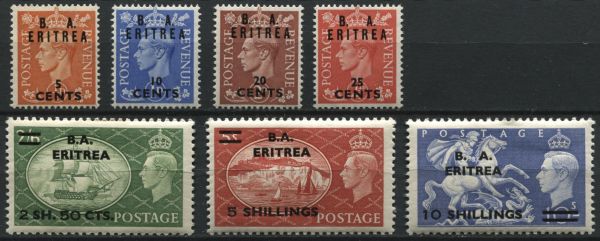 British Occ. of Italian Colonies 1951 SG.E26-E32 M/M