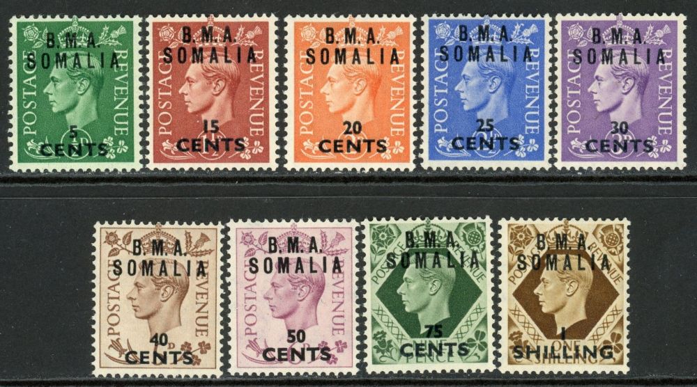 British Occupation of Italian Colonies / Somalia 1948 SG.S10-S20 U/M