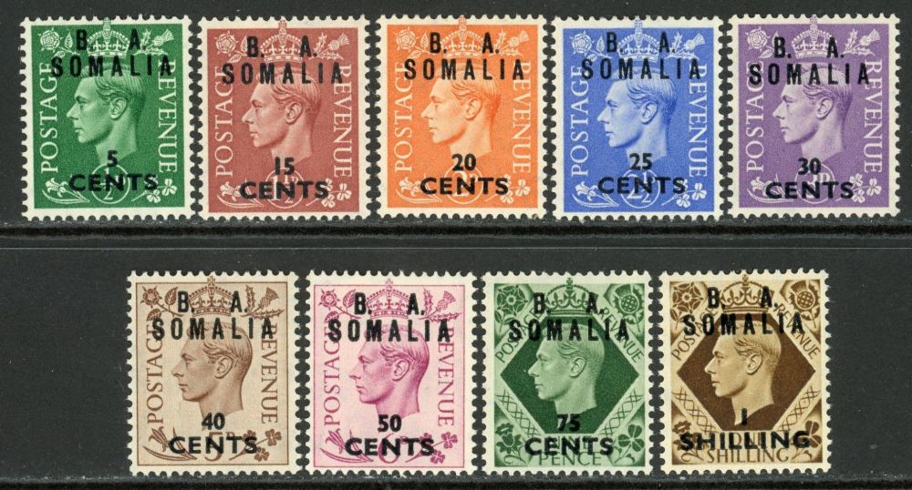 British Occupation of Italian Colonies / Somalia 1950 SG.S21-S31 M/M