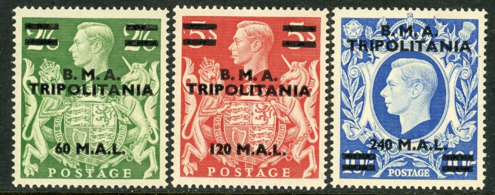 British Occupation of Italian Colonies / Tripolitania 1948 SG.T1-T13 U/M