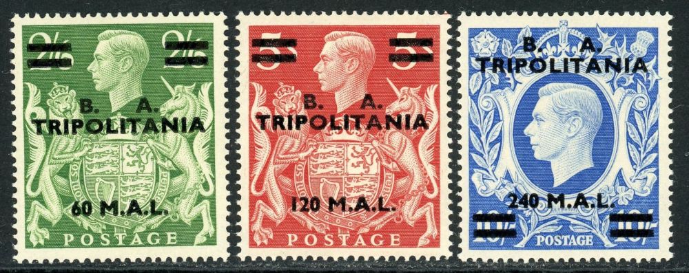 British Occupation of Italian Colonies / Tripolitania 1950 SG.T14-T26 U/M (1)