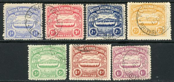 British Solomon Islands 1907 SG.1-7 F/U