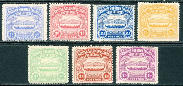 British Solomon Islands 1907 SG.1-7 M/M