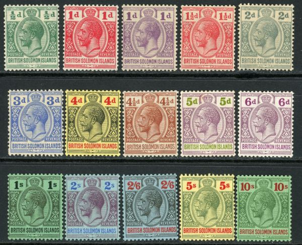 British Solomon Islands 1922-31 SG.39-52 M/M