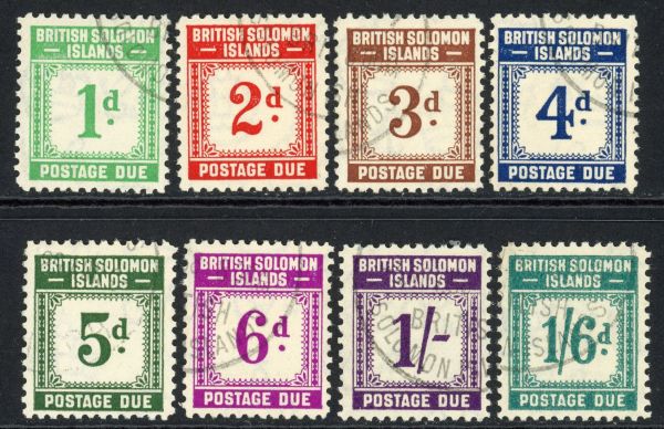 British Solomon Islands 1940 SG.D1-D8 F/U