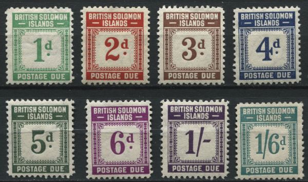 British Solomon Islands 1940 SG.D1-D8 M/M